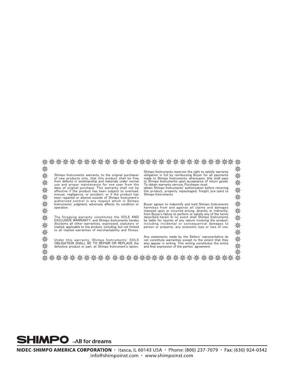 SHIMPO FGV-XY-Series User Manual | Page 32 / 32