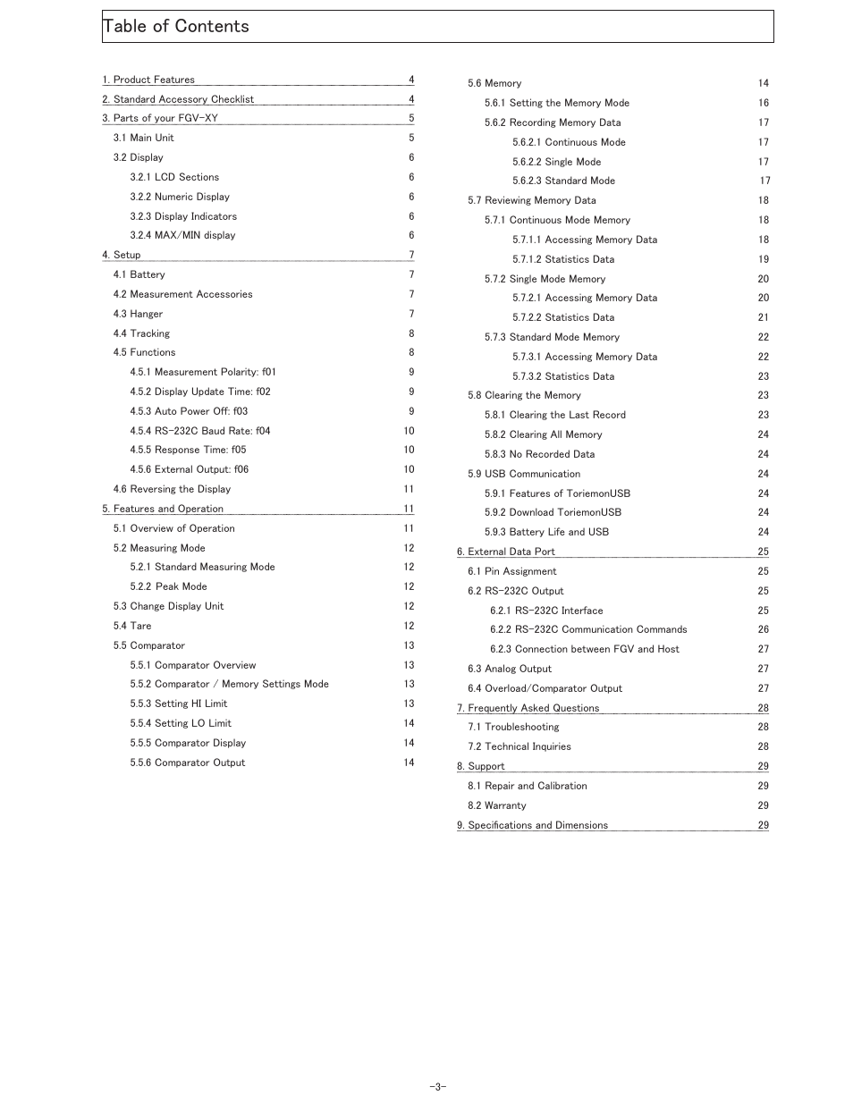 SHIMPO FGV-XY-Series User Manual | Page 4 / 32