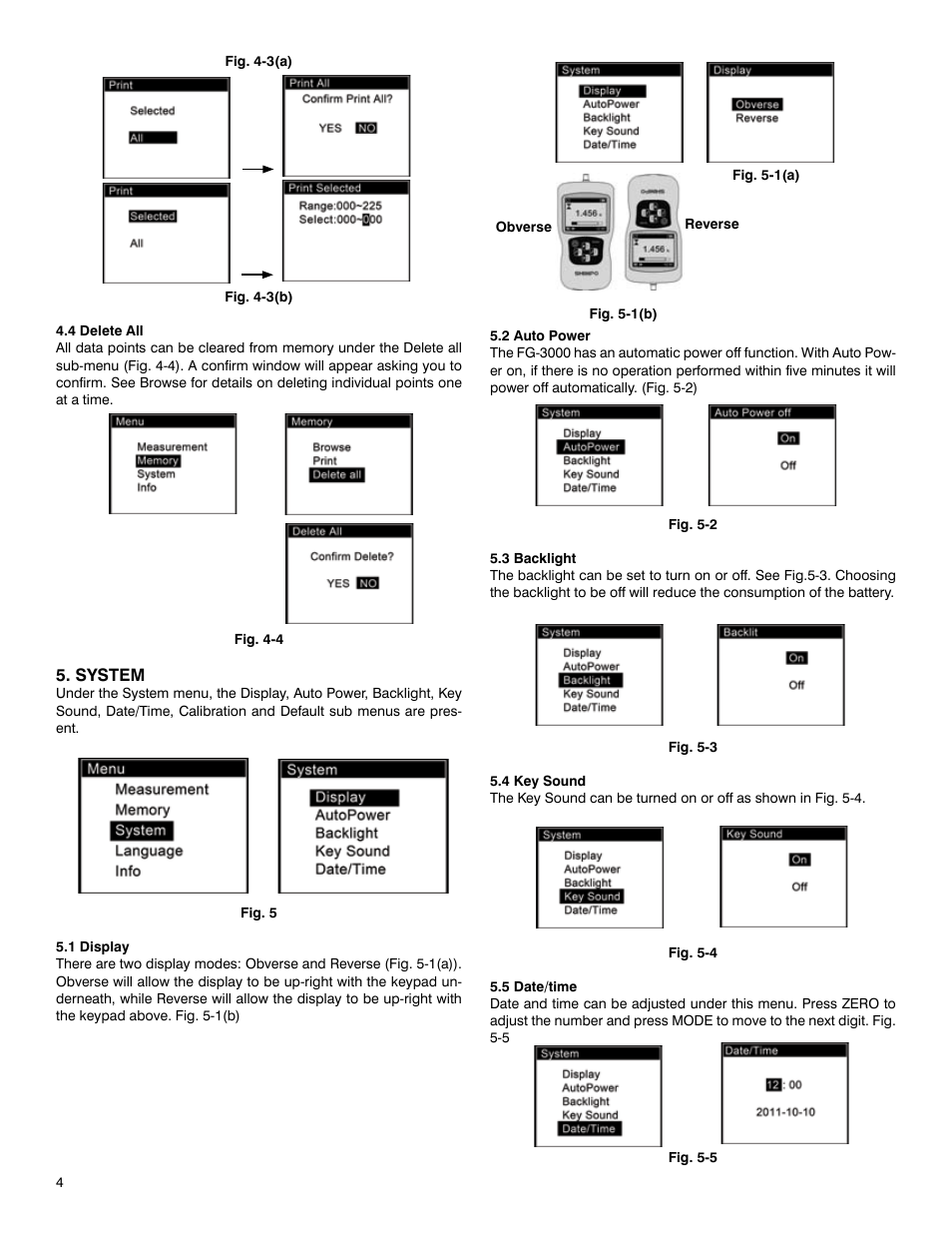 SHIMPO FG-3000 User Manual | Page 4 / 8