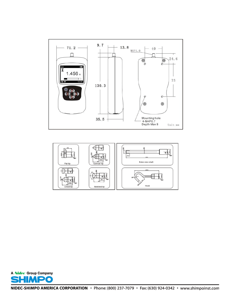 SHIMPO FG-3000 User Manual | Page 8 / 8