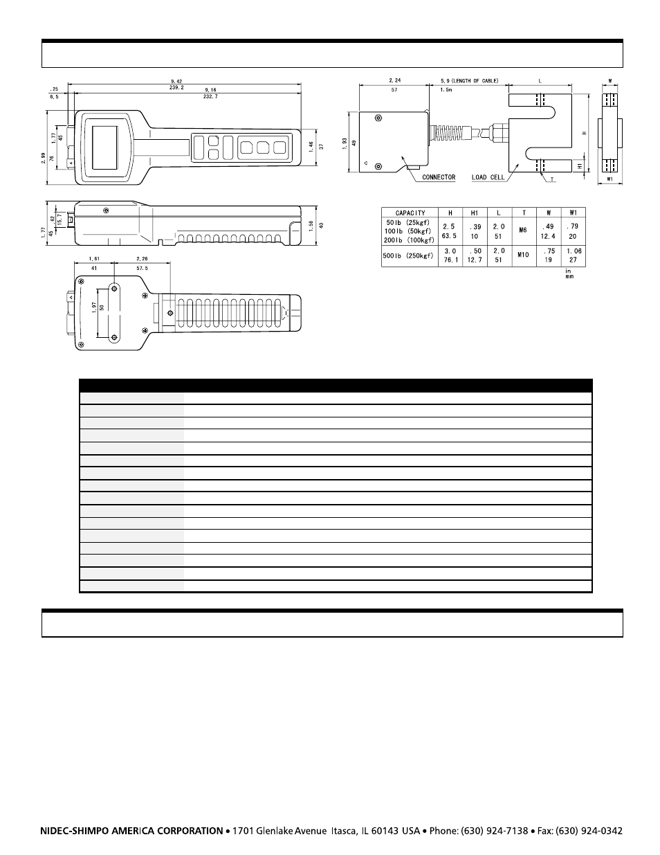 Warranty dimensions and specifications | SHIMPO DRI-series User Manual | Page 20 / 20