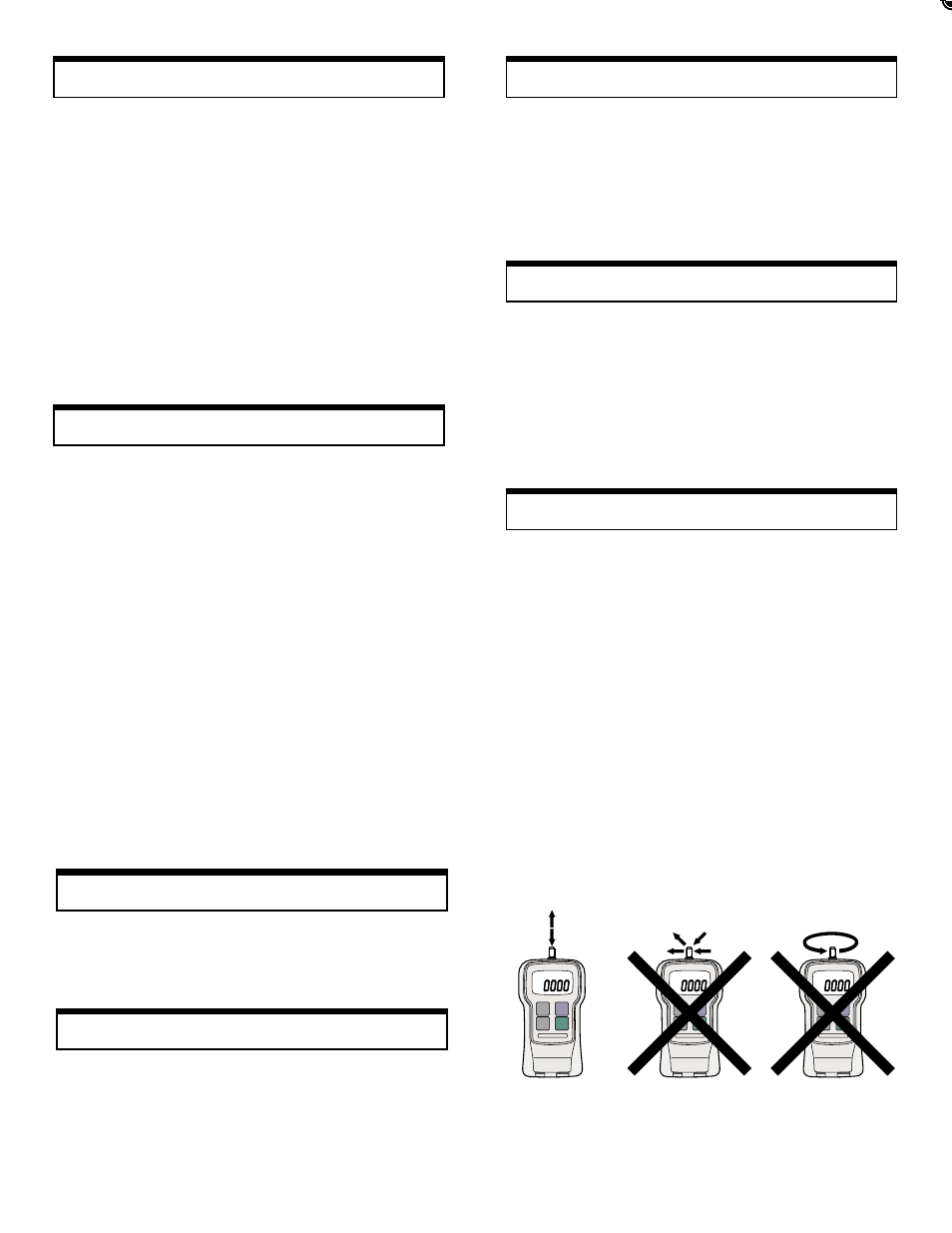 Reverse the display, Select average or peak, Measure tension measure compression | Low battery, Auto power off, Tracking function | SHIMPO FGE-series User Manual | Page 2 / 4