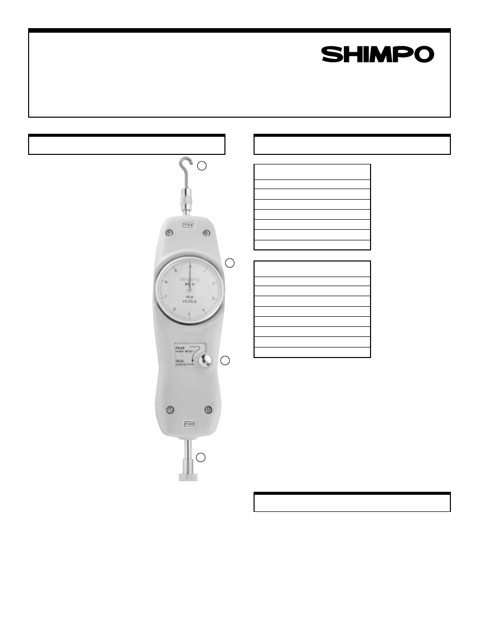 SHIMPO MF Series User Manual | 2 pages