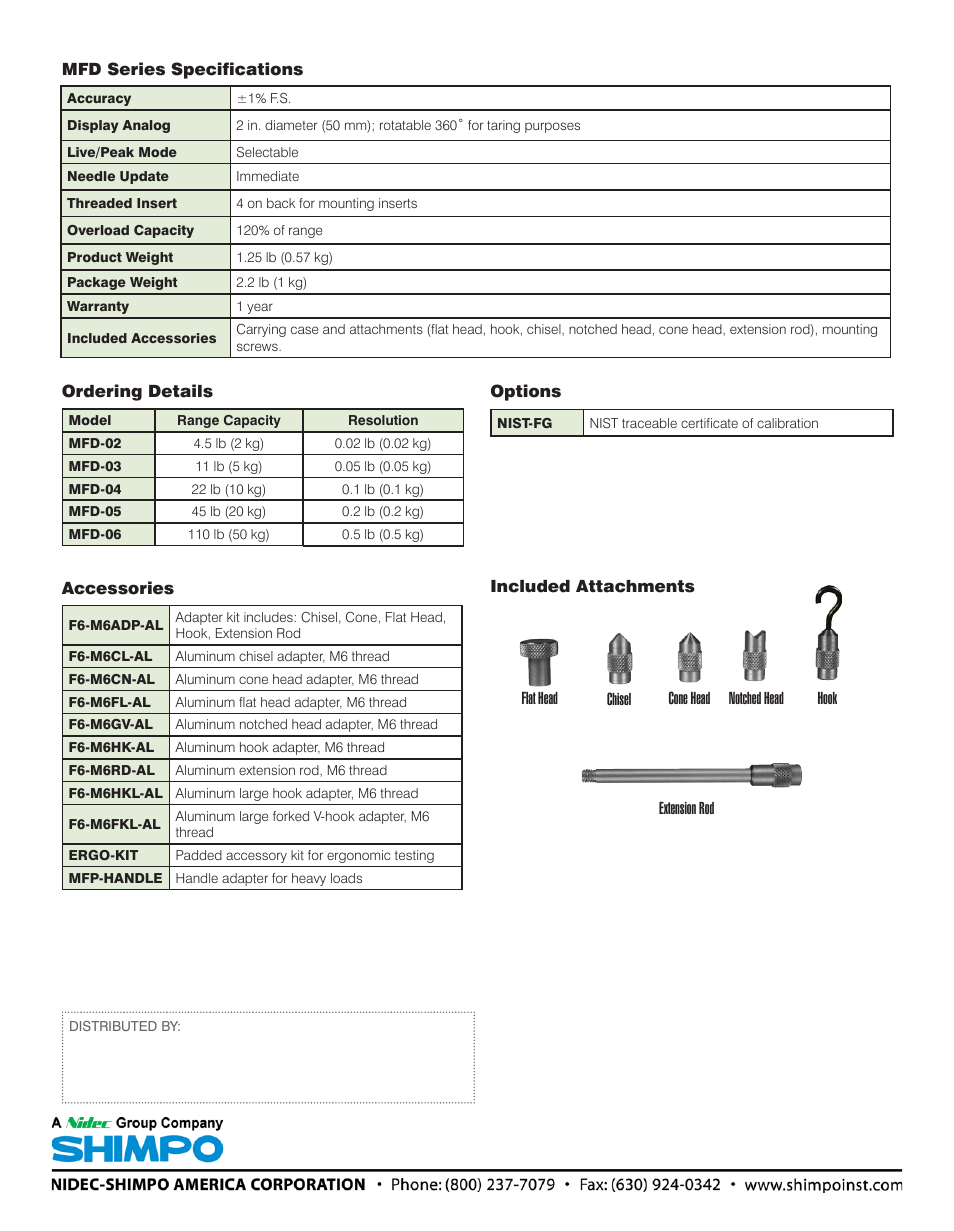 SHIMPO MFD_Series User Manual | Page 2 / 2