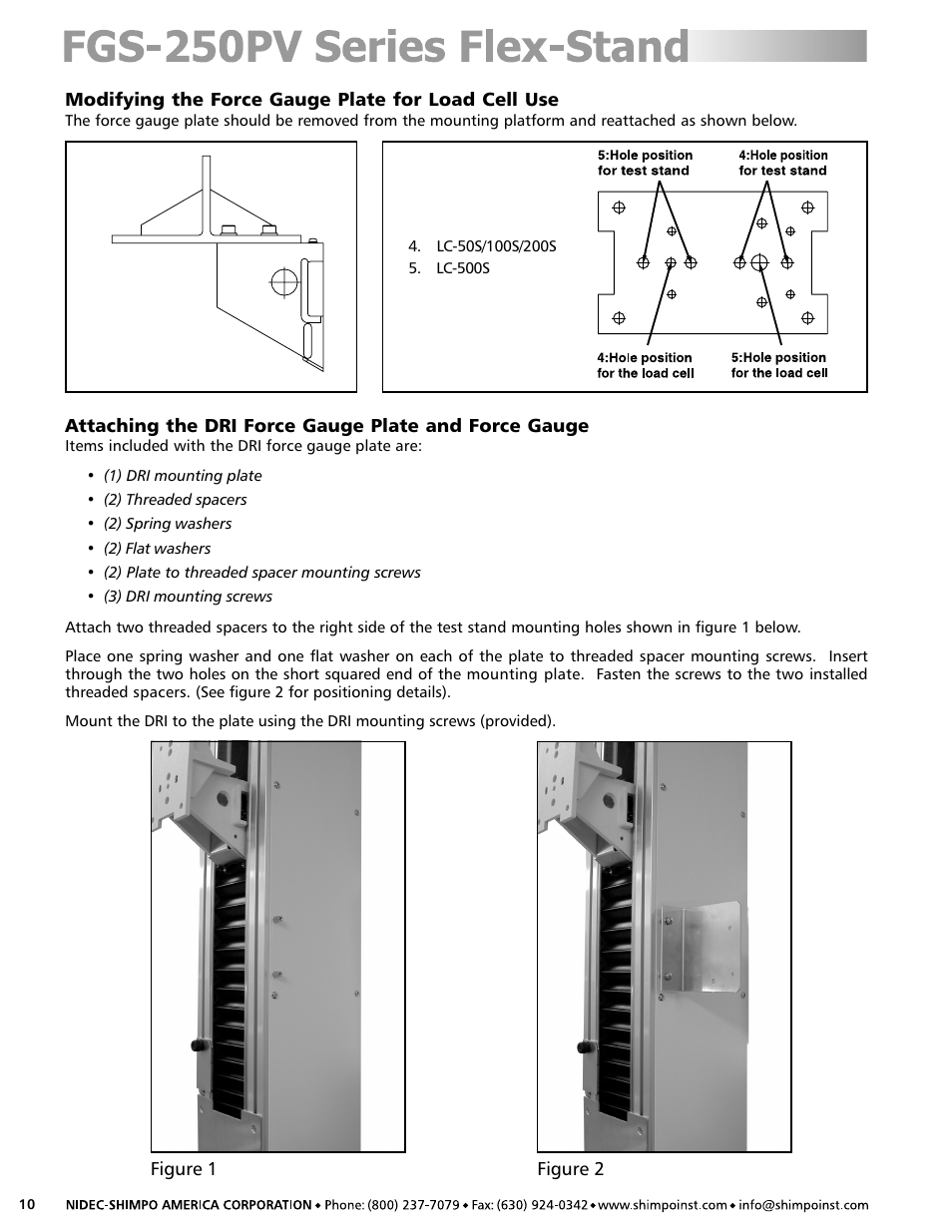 SHIMPO FGS-250PV User Manual | Page 10 / 12