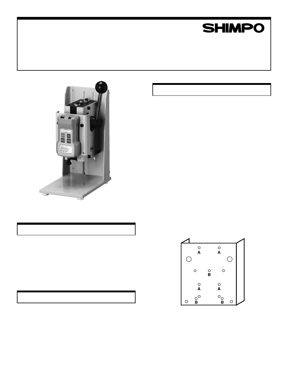 SHIMPO FGS-5S User Manual | 2 pages