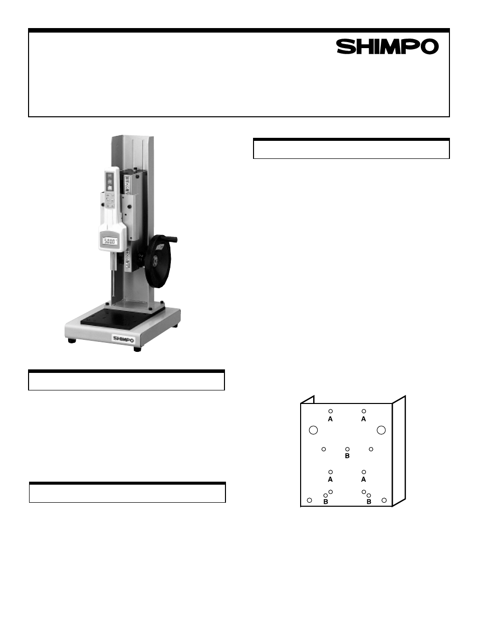 SHIMPO FGS-50H User Manual | 2 pages