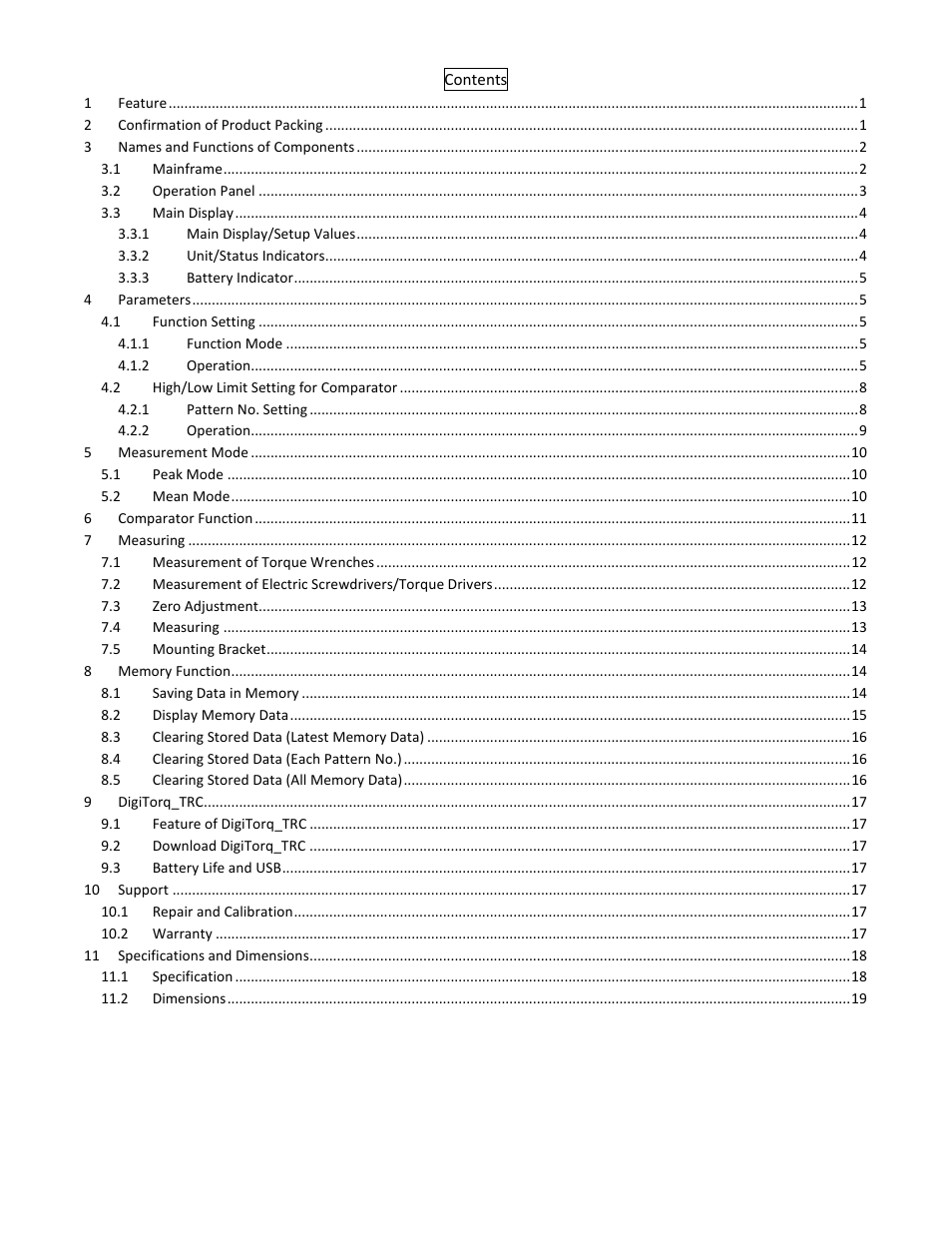 SHIMPO TRC-Series User Manual | Page 4 / 23
