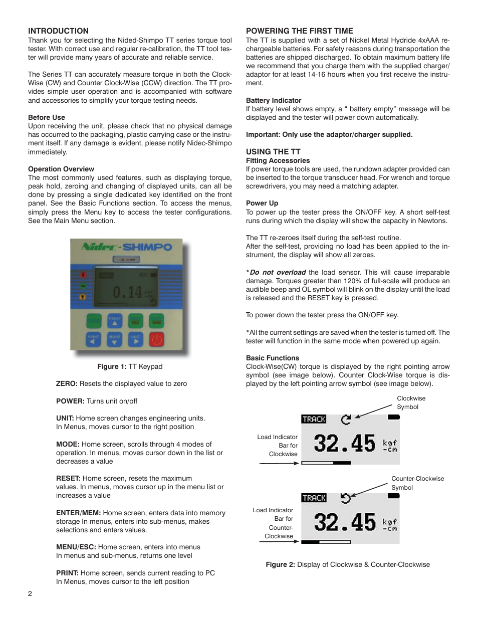 SHIMPO TT-Series User Manual | Page 2 / 6