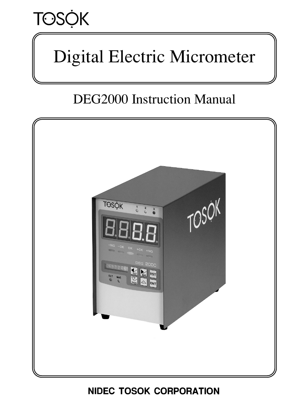 SHIMPO DEG-2000 User Manual | 51 pages