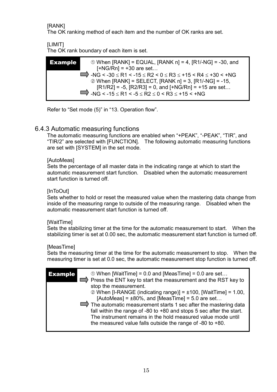 3 automatic measuring functions | SHIMPO DEG-2000 User Manual | Page 17 / 51