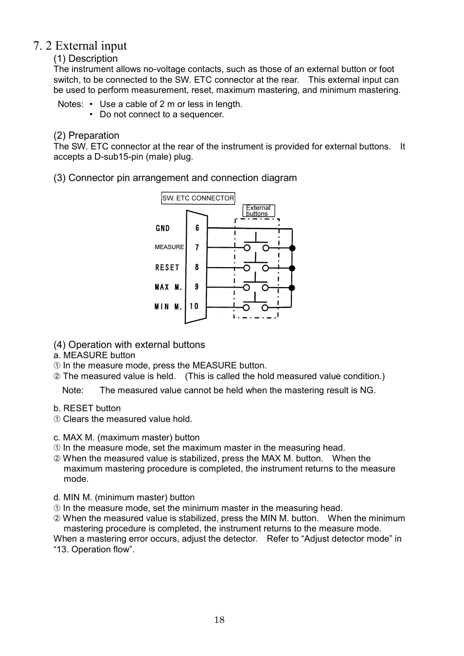 2 external input | SHIMPO DEG-2000 User Manual | Page 20 / 51