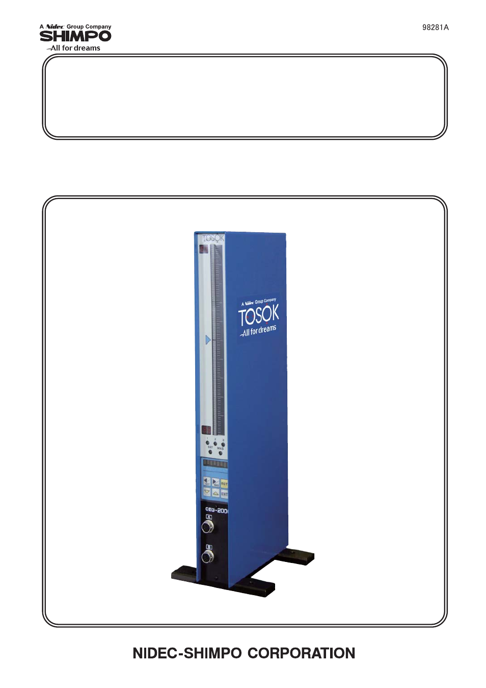 SHIMPO CEG-2000 User Manual | 36 pages