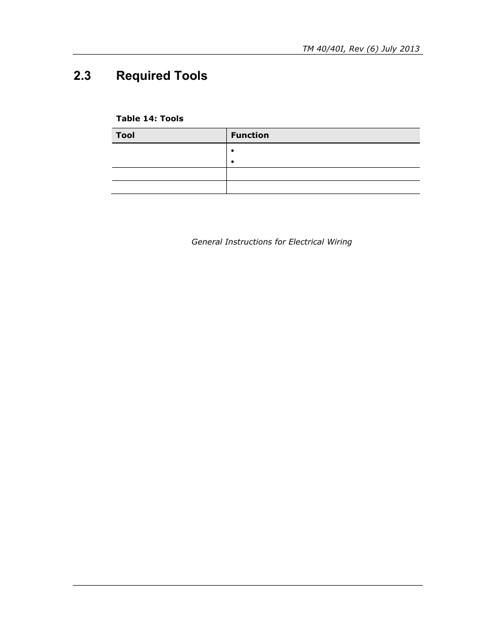 3 required tools, Required tools, Table 14: tools | Certification instructions | Spectrex 40/40I Triple IR (IR3) Flame Detector User Manual | Page 33 / 80