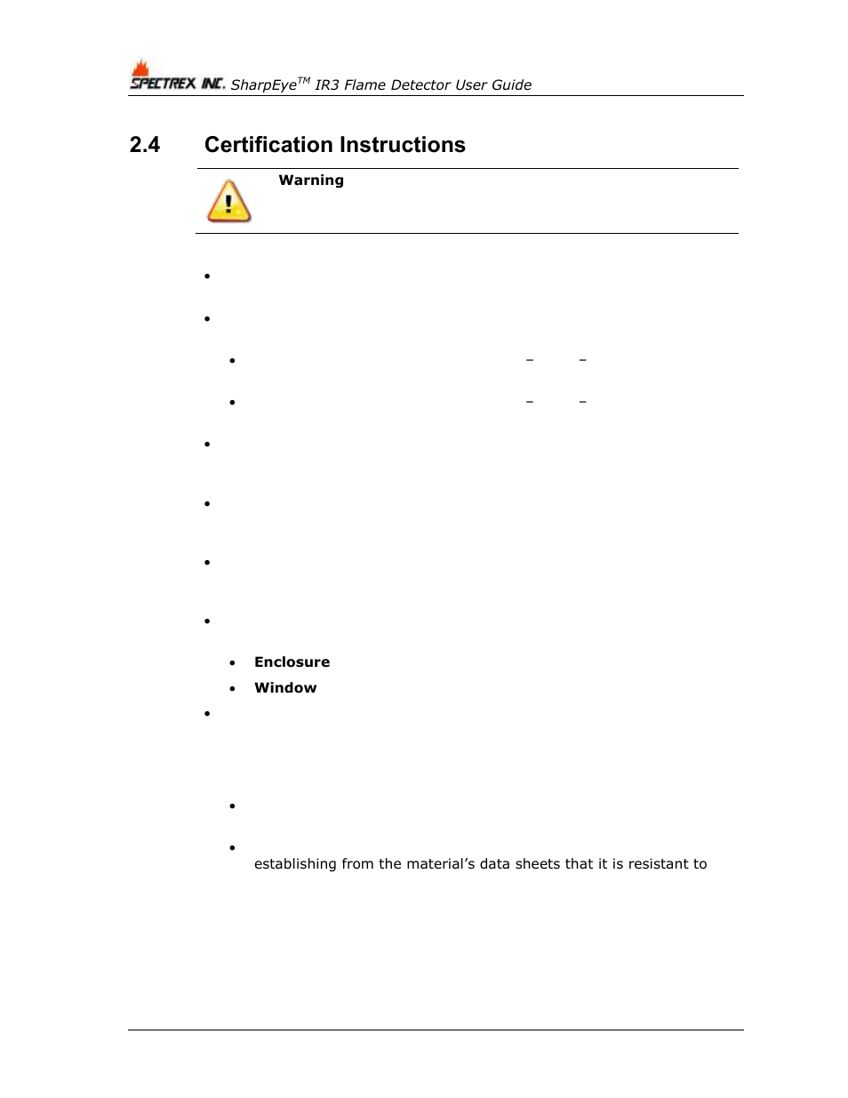 4 certification instructions, Certification instructions, Installation cables | Spectrex 40/40I Triple IR (IR3) Flame Detector User Manual | Page 34 / 80