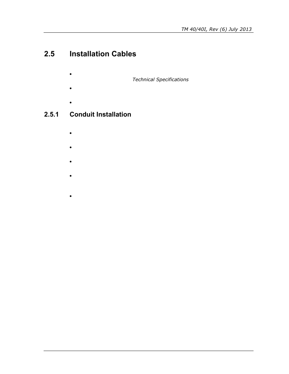 5 installation cables, 1 conduit installation, Installation cables | Conduit installation | Spectrex 40/40I Triple IR (IR3) Flame Detector User Manual | Page 35 / 80