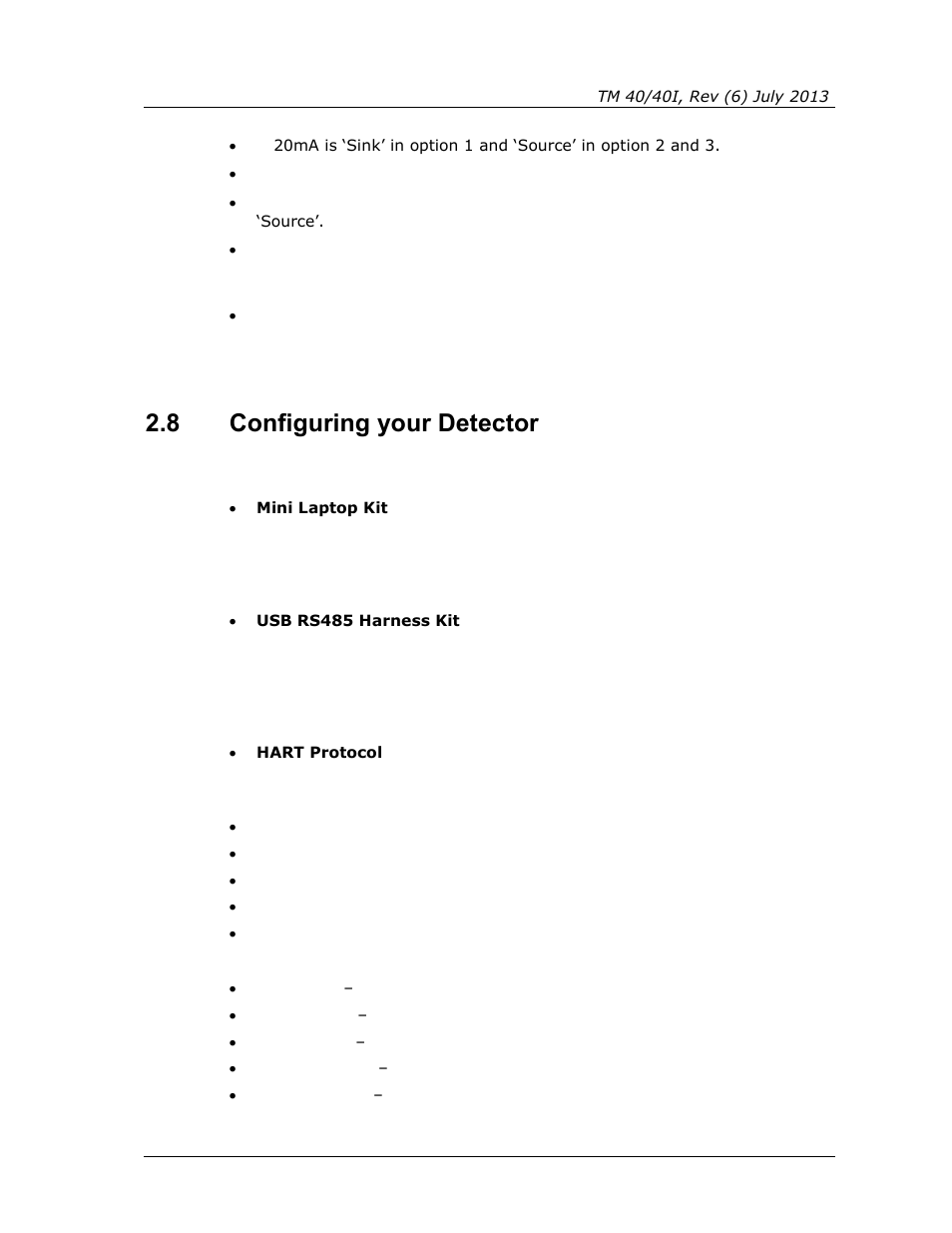 8 configuring your detector, Configuring your detector | Spectrex 40/40I Triple IR (IR3) Flame Detector User Manual | Page 41 / 80