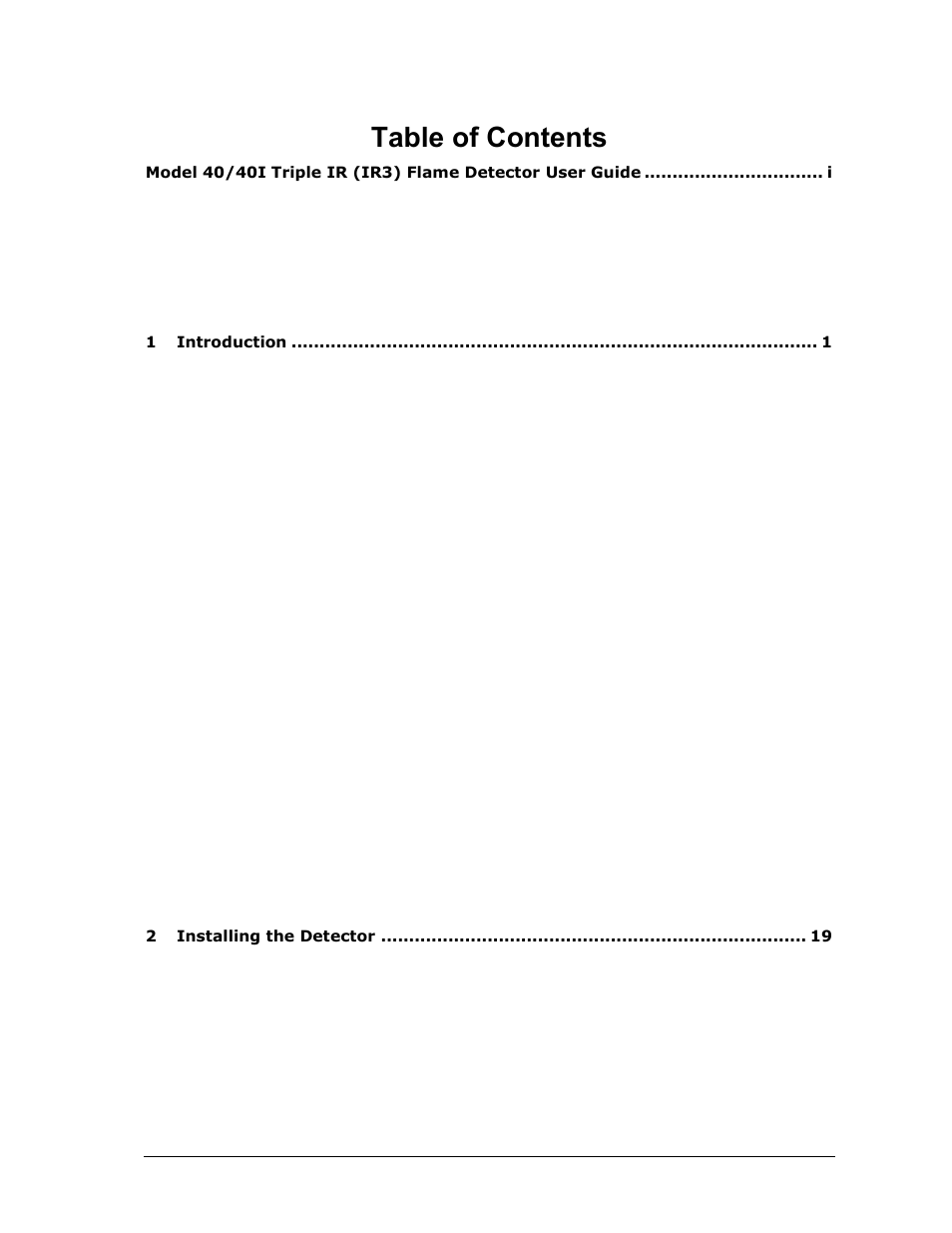 Spectrex 40/40I Triple IR (IR3) Flame Detector User Manual | Page 7 / 80