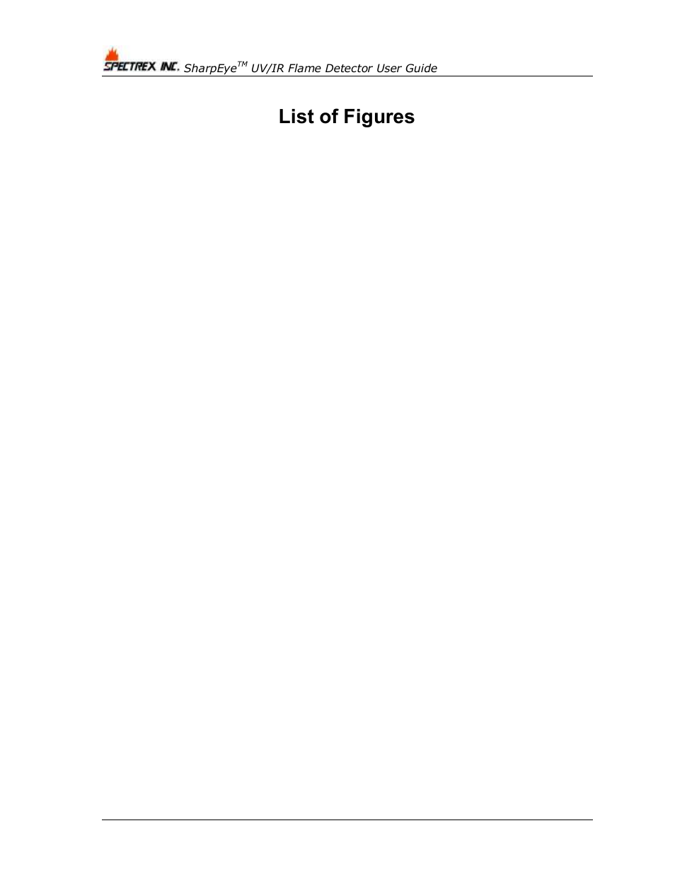 List of figures | Spectrex 40/40L-LB UV/IR Flame Detector Series User Manual | Page 10 / 80