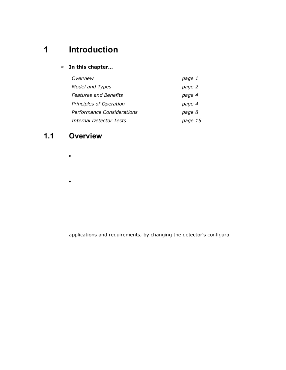 1 introduction, 1 overview, Introduction | Overview, 1introduction | Spectrex 40/40L-LB UV/IR Flame Detector Series User Manual | Page 13 / 80