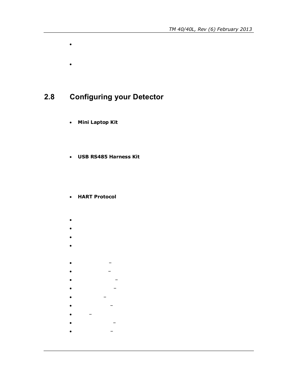 8 configuring your detector, Configuring your detector | Spectrex 40/40L-LB UV/IR Flame Detector Series User Manual | Page 41 / 80