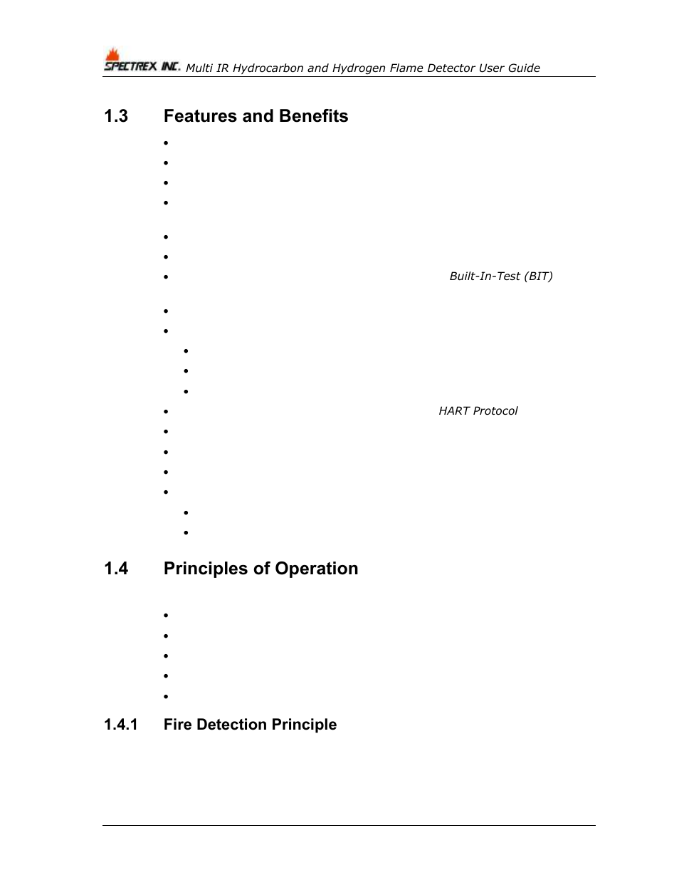 3 features and benefits, 4 principles of operation, 1 fire detection principle | Features and benefits, Principles of operation, Fire detection principle | Spectrex 40/40M Multi IR Flame Detector User Manual | Page 16 / 80