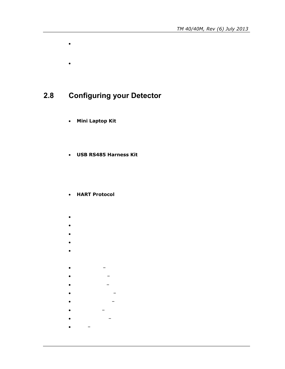 8 configuring your detector, Configuring your detector | Spectrex 40/40M Multi IR Flame Detector User Manual | Page 41 / 80