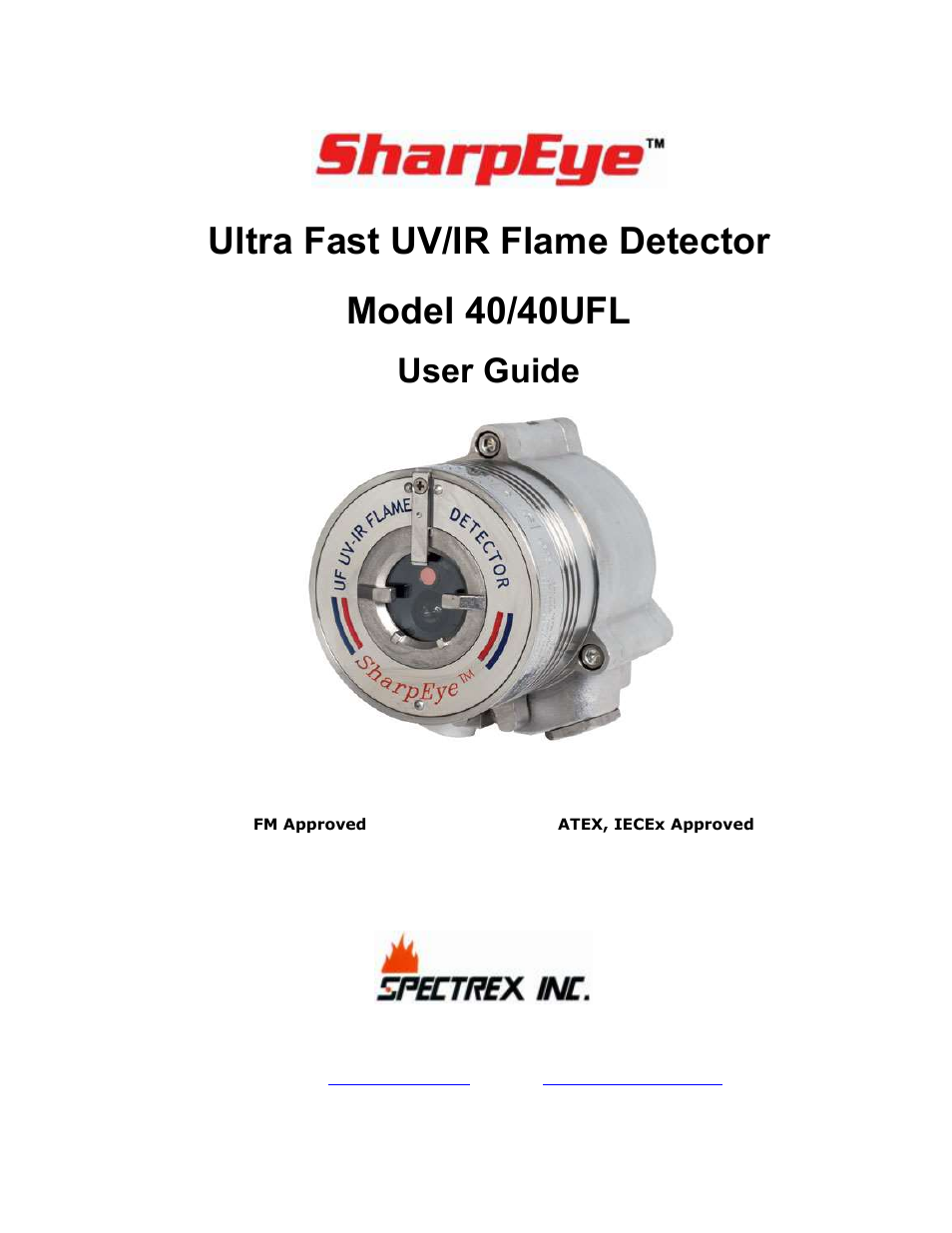 Spectrex 40/40UFL Ultra Fast UV/IR User Manual | 78 pages