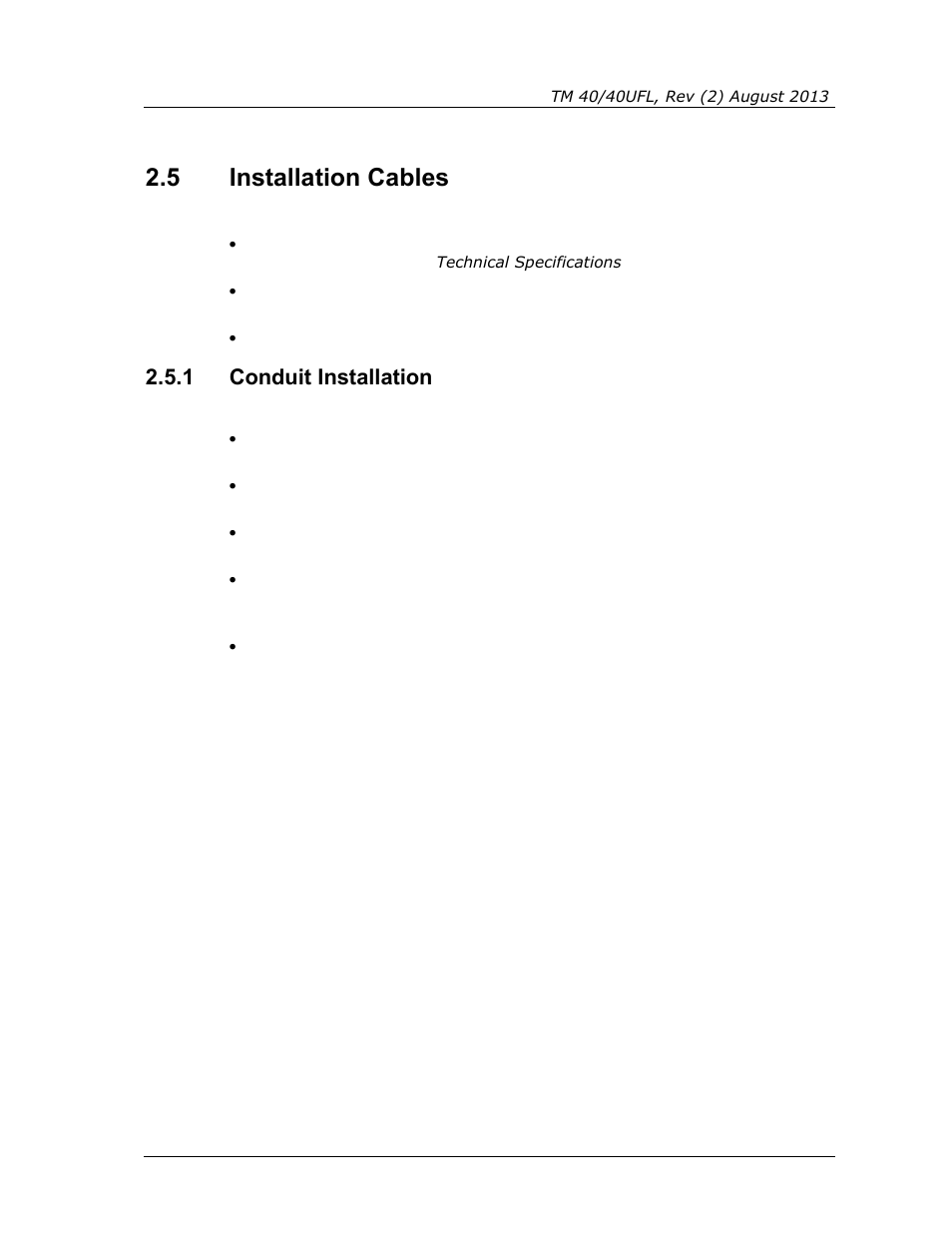 5 installation cables, 1 conduit installation, Installation cables | Conduit installation | Spectrex 40/40UFL Ultra Fast UV/IR User Manual | Page 35 / 78