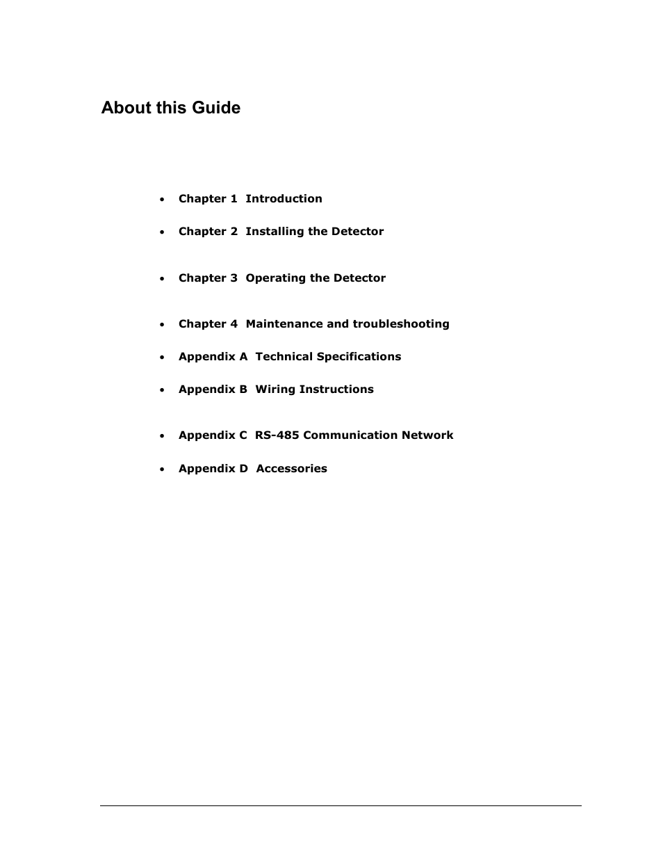 About this guide | Spectrex 40/40UFL Ultra Fast UV/IR User Manual | Page 5 / 78