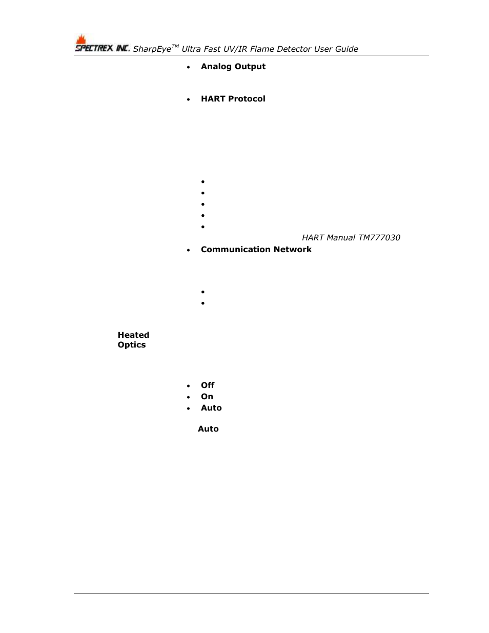 Spectrex 40/40UFL Ultra Fast UV/IR User Manual | Page 58 / 78