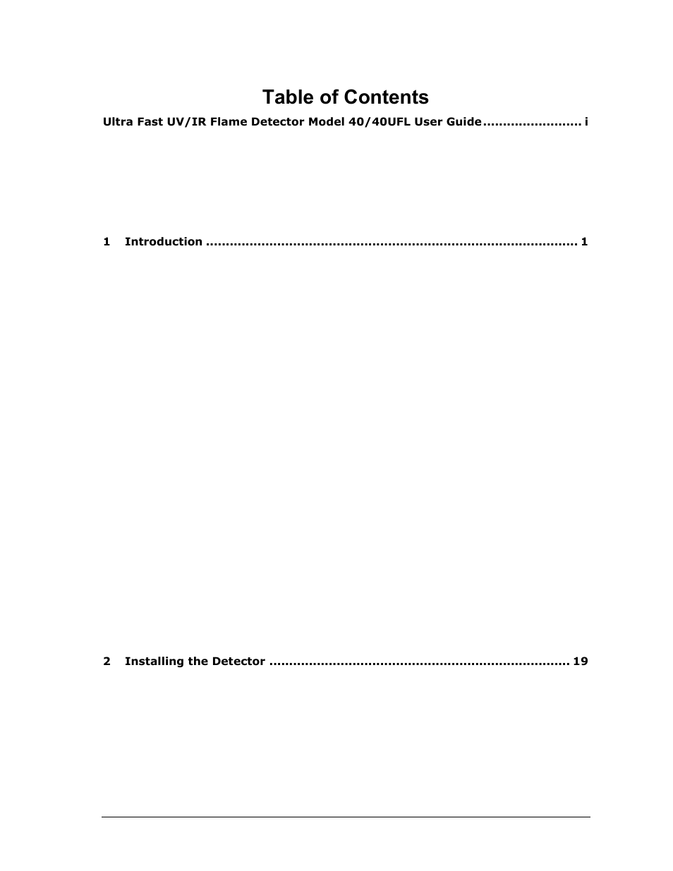 Spectrex 40/40UFL Ultra Fast UV/IR User Manual | Page 7 / 78