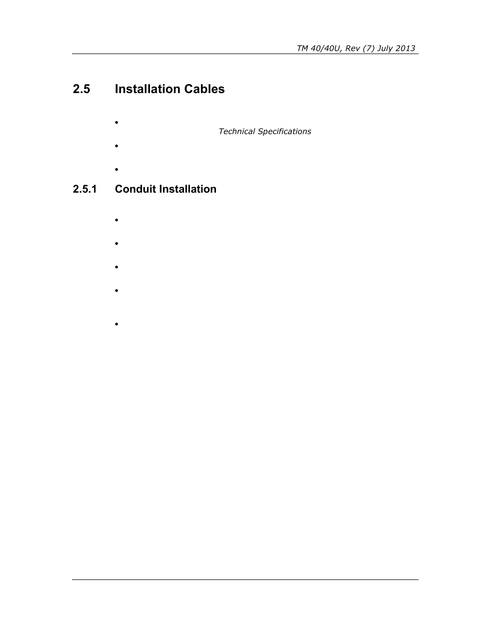 5 installation cables, 1 conduit installation, Installation cables | Conduit installation | Spectrex 40/40U-UB - UV Flame Detector User Manual | Page 35 / 80