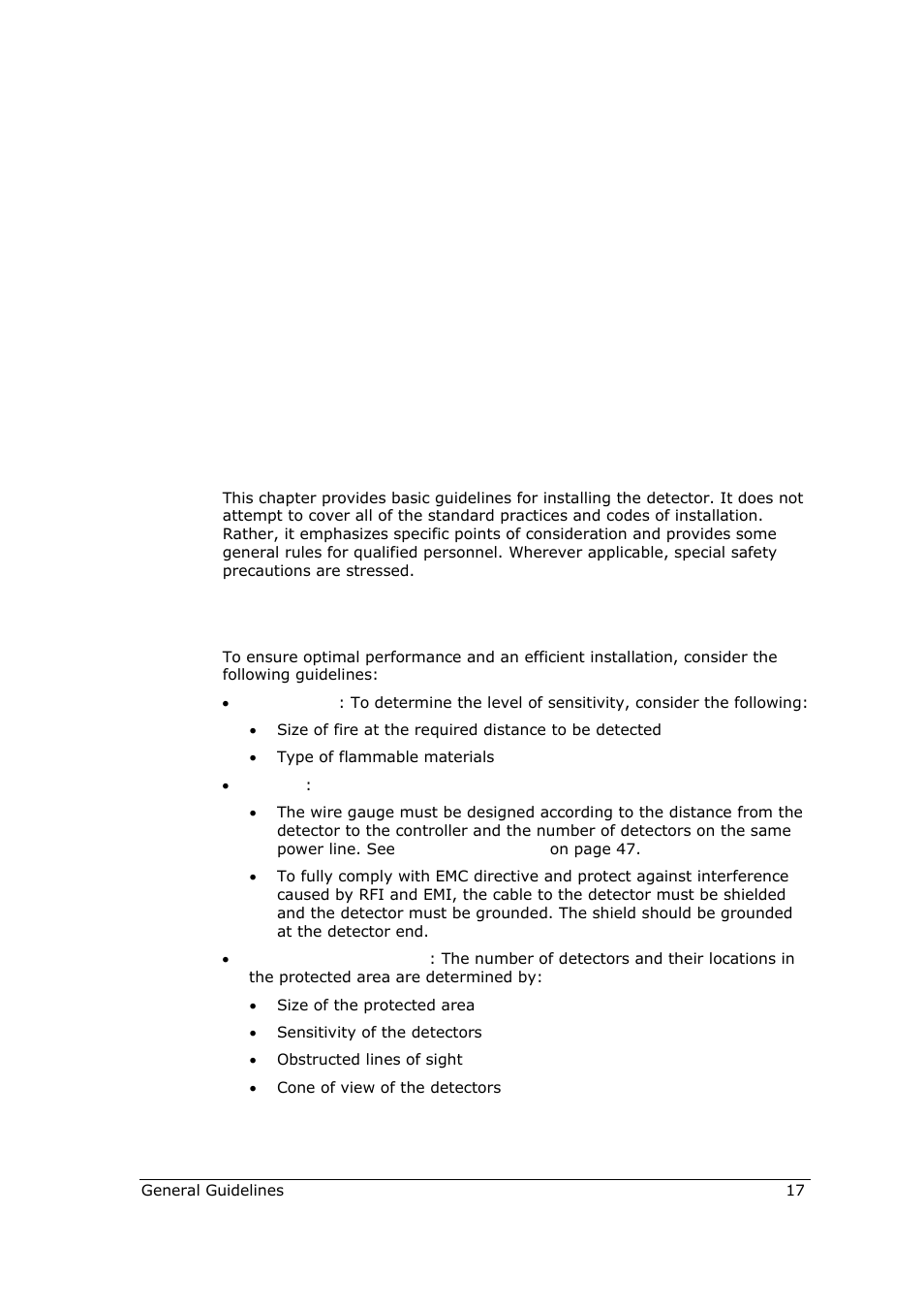 2 installing the detector, 1 general guidelines | Spectrex 40/40R - Single IR Flame Detector User Manual | Page 29 / 76