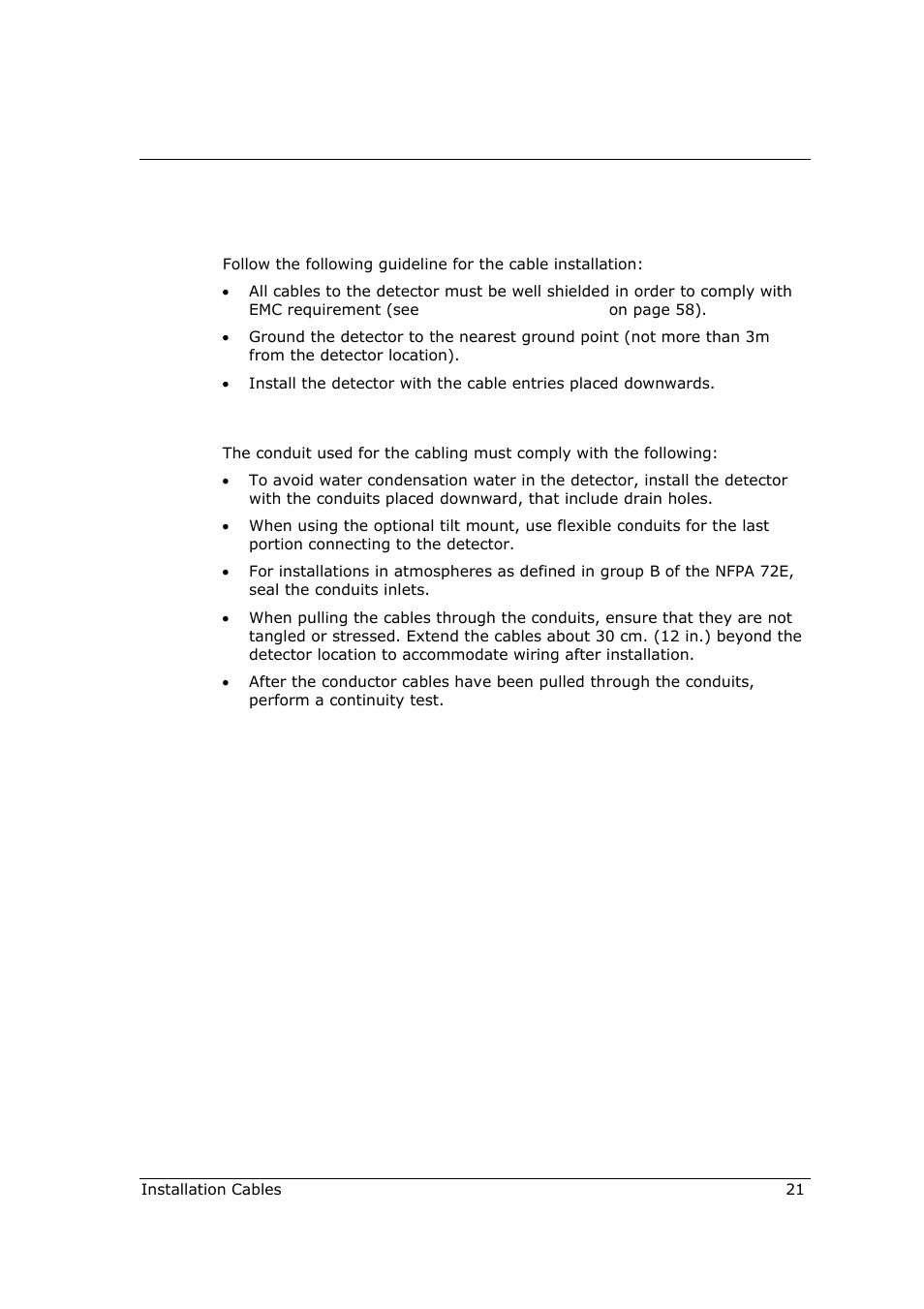 5 installation cables, 1 conduit installation | Spectrex 40/40R - Single IR Flame Detector User Manual | Page 33 / 76