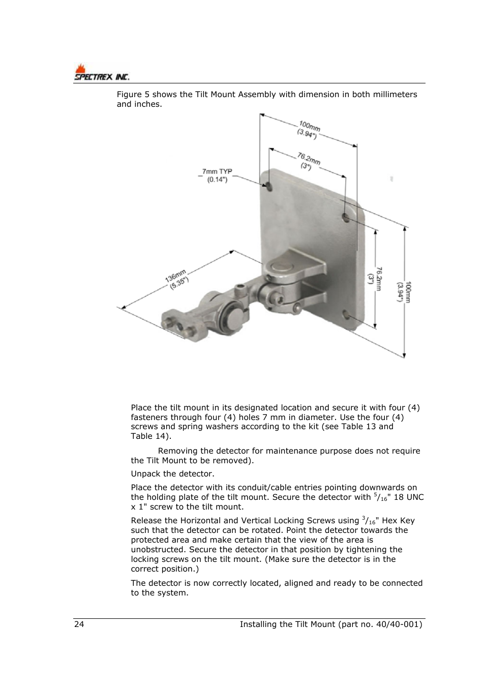 Spectrex 40/40R - Single IR Flame Detector User Manual | Page 36 / 76