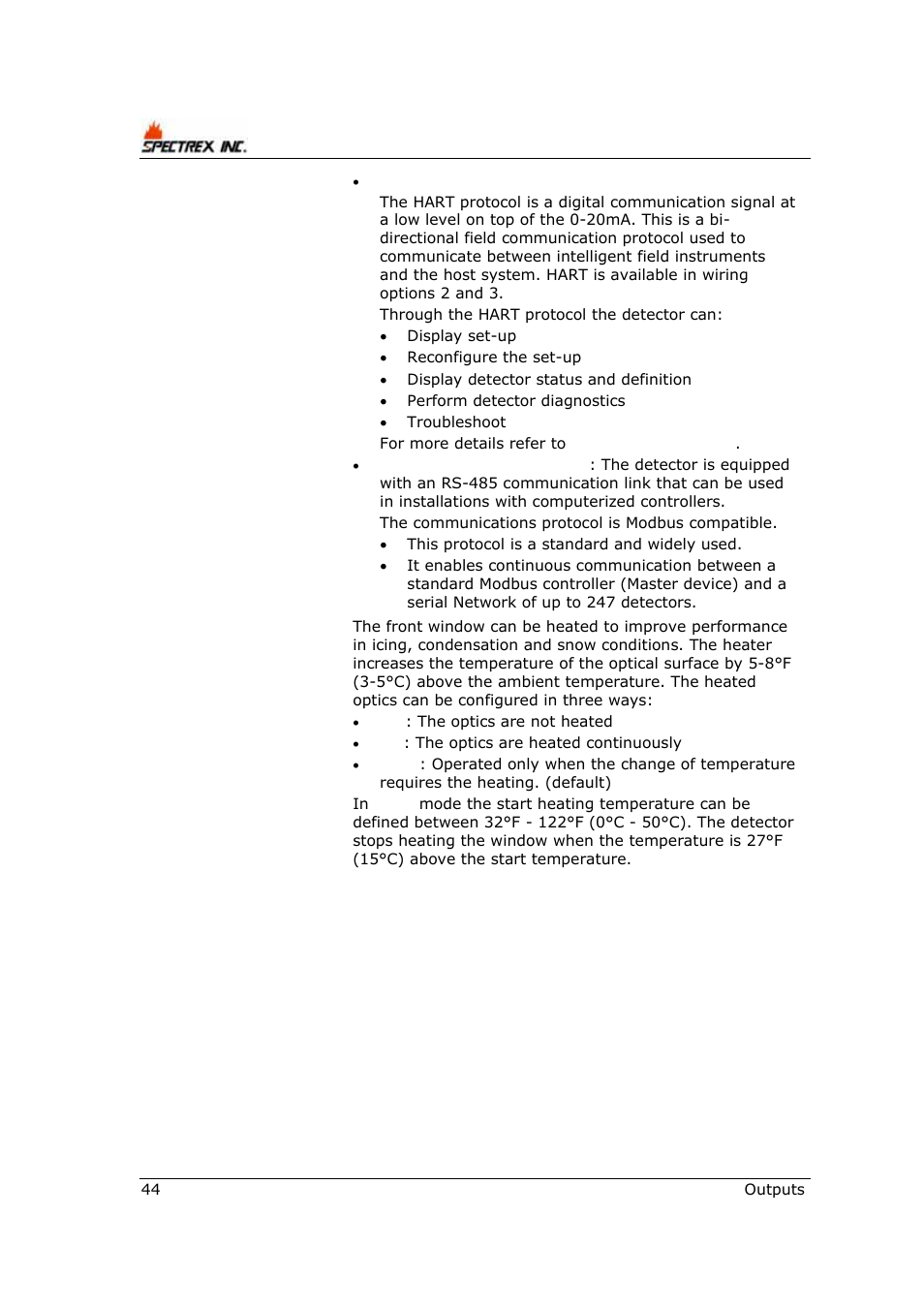 Spectrex 40/40R - Single IR Flame Detector User Manual | Page 56 / 76