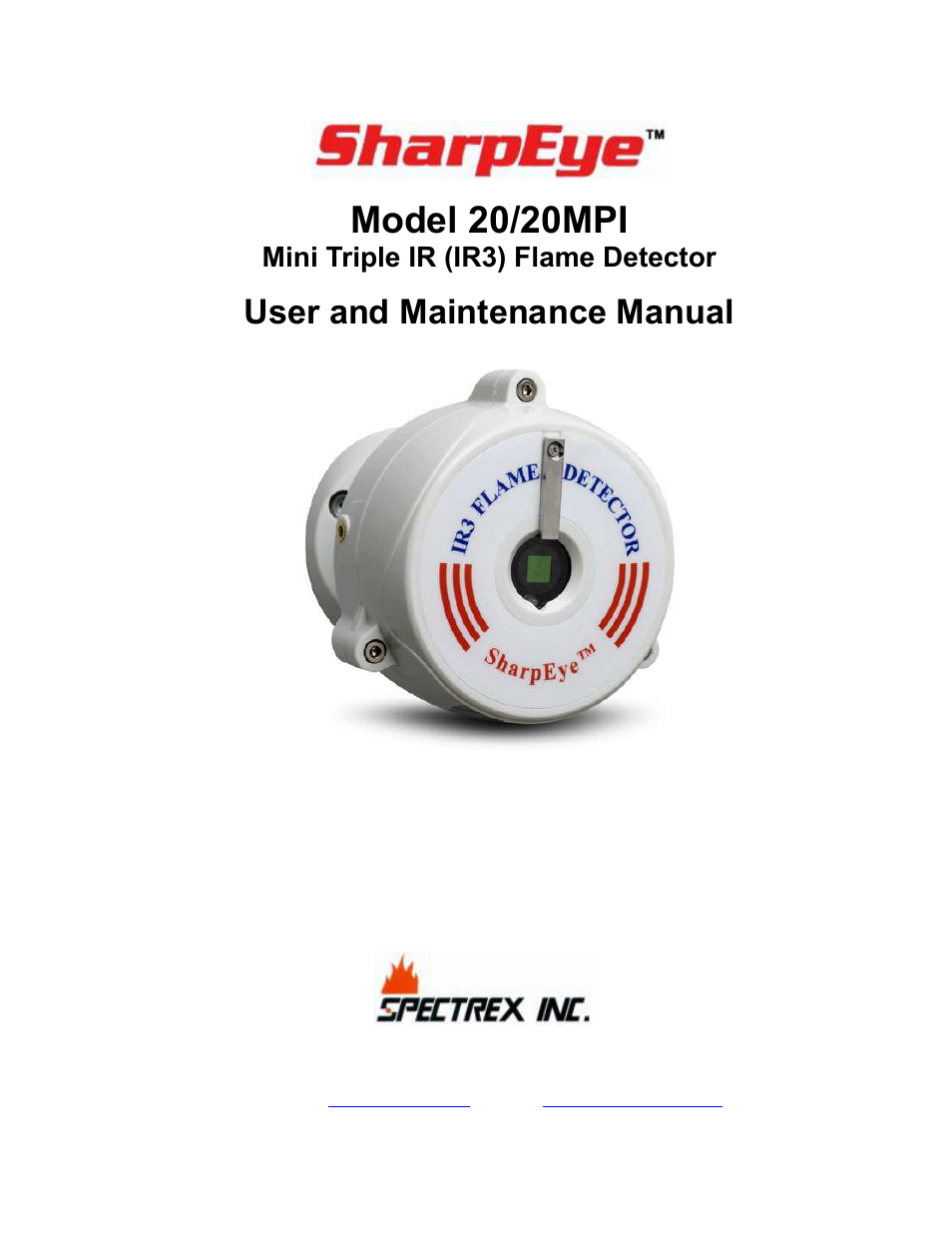 Spectrex 20/20MPI - Commercial IR3 Flame Detector User Manual | 62 pages