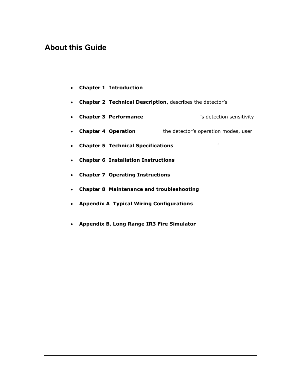 About this guide | Spectrex 20/20MPI - Commercial IR3 Flame Detector User Manual | Page 5 / 62