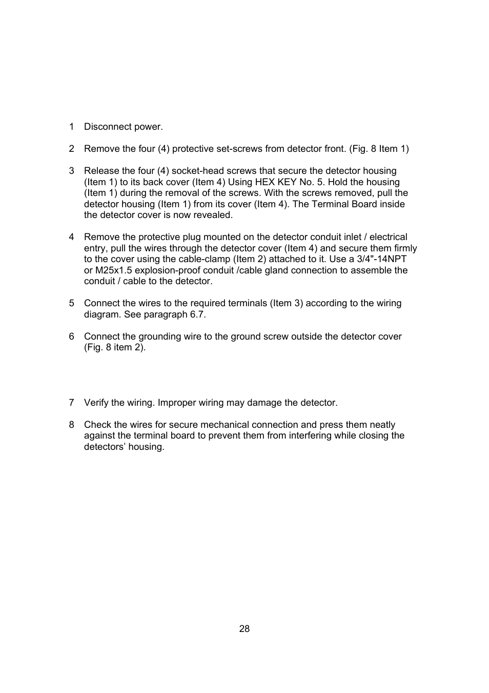 Spectrex 20/20CTIN-CTIP Flame Detector User Manual | Page 36 / 62