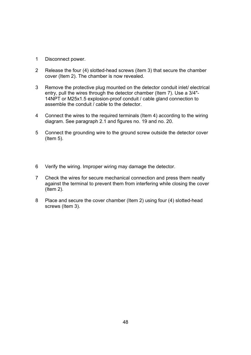 Spectrex 20/20CTIN-CTIP Flame Detector User Manual | Page 56 / 62