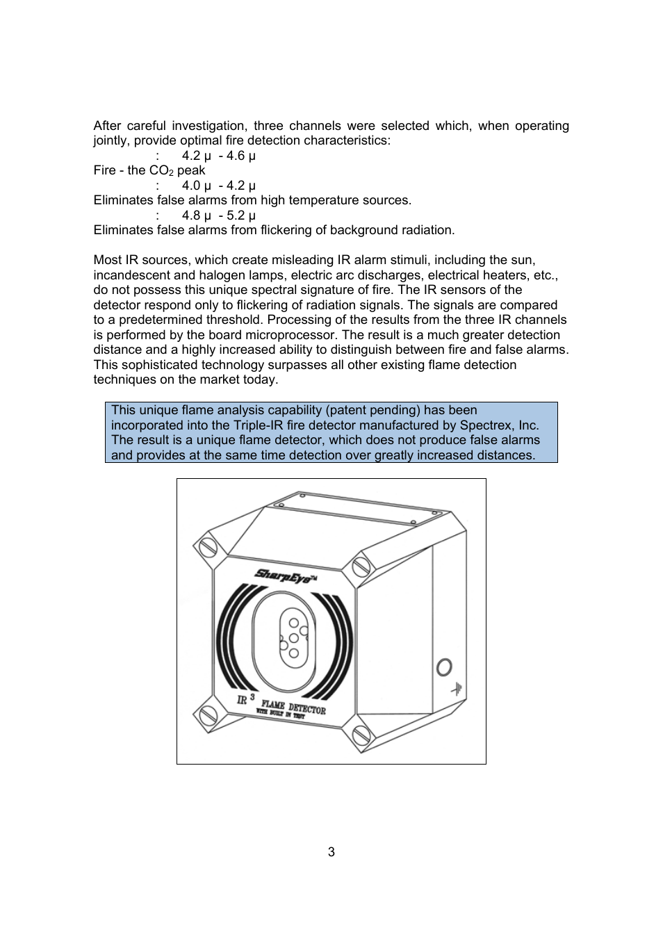 Spectrex 20/20SI Triple IR (IR3) Flame Detector User Manual | Page 11 / 62