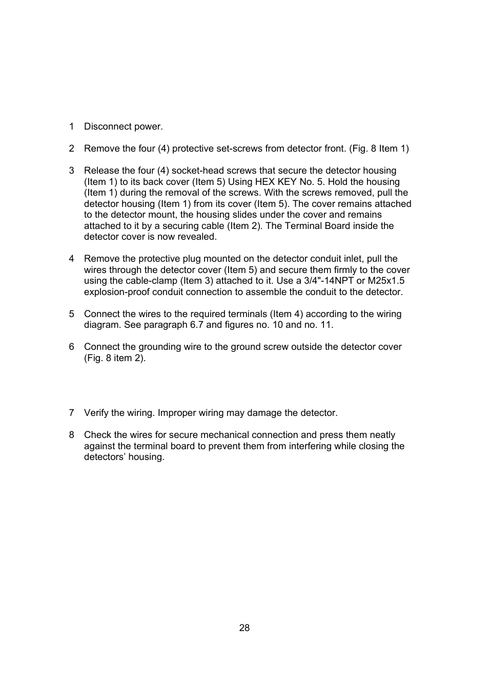 Spectrex 20/20SI Triple IR (IR3) Flame Detector User Manual | Page 36 / 62