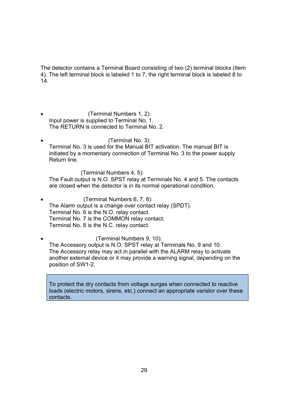 Spectrex 20/20SI Triple IR (IR3) Flame Detector User Manual | Page 37 / 62