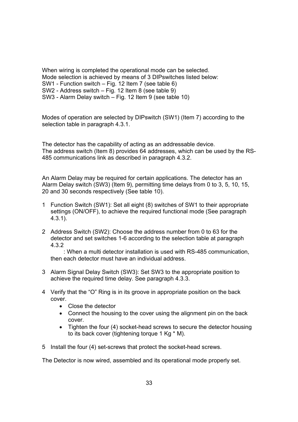 Spectrex 20/20SI Triple IR (IR3) Flame Detector User Manual | Page 41 / 62