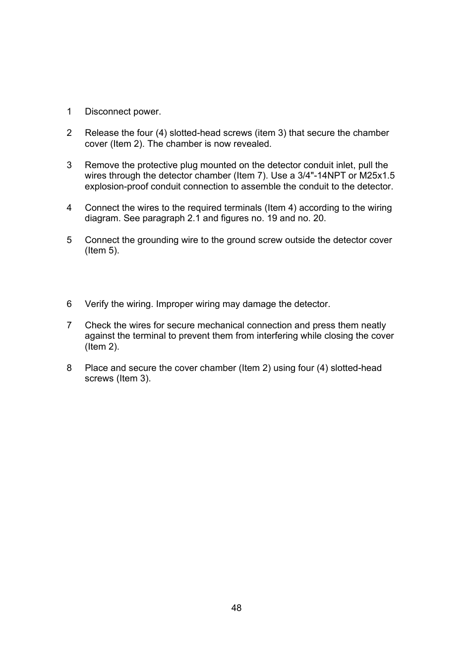 Spectrex 20/20SI Triple IR (IR3) Flame Detector User Manual | Page 56 / 62