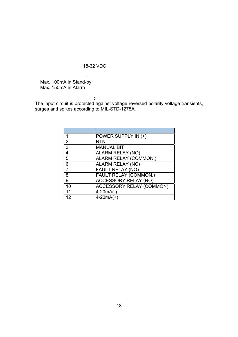 Technical specifications | Spectrex 20/20L (LB) - UV/IR Flame Detector User Manual | Page 26 / 59