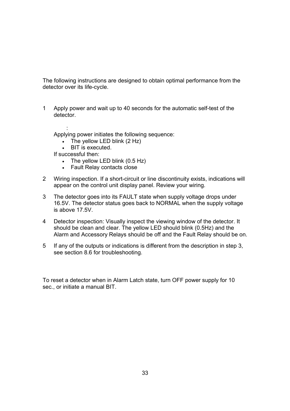 Operating instructions, 1 scope, 2 power-up | 3 reset | Spectrex 20/20L (LB) - UV/IR Flame Detector User Manual | Page 41 / 59