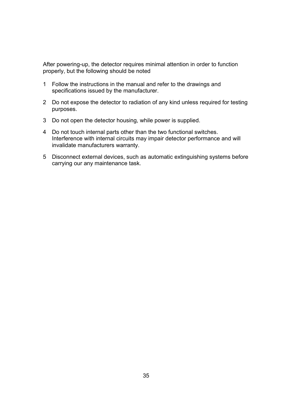 6 safety precautions | Spectrex 20/20L (LB) - UV/IR Flame Detector User Manual | Page 43 / 59