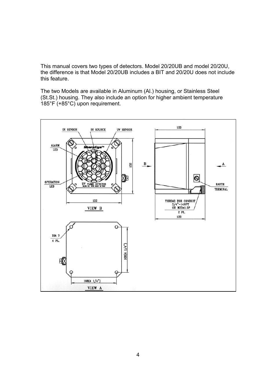 Spectrex 20/20U (UB) - UV Flame Detector User Manual | Page 12 / 57